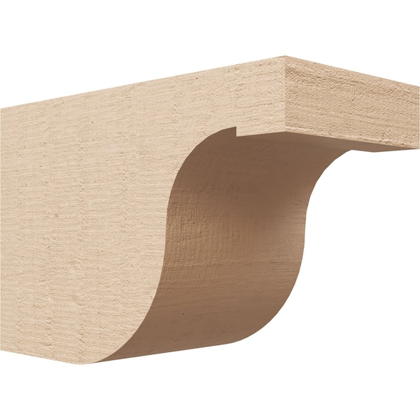 Ekena Millwork 6in. W x 8in. H x 12in. L Del Monte Woodgrain TimberThane Rafter Tail, Primed Tan RFTUR06X08X12DELRCPR - main